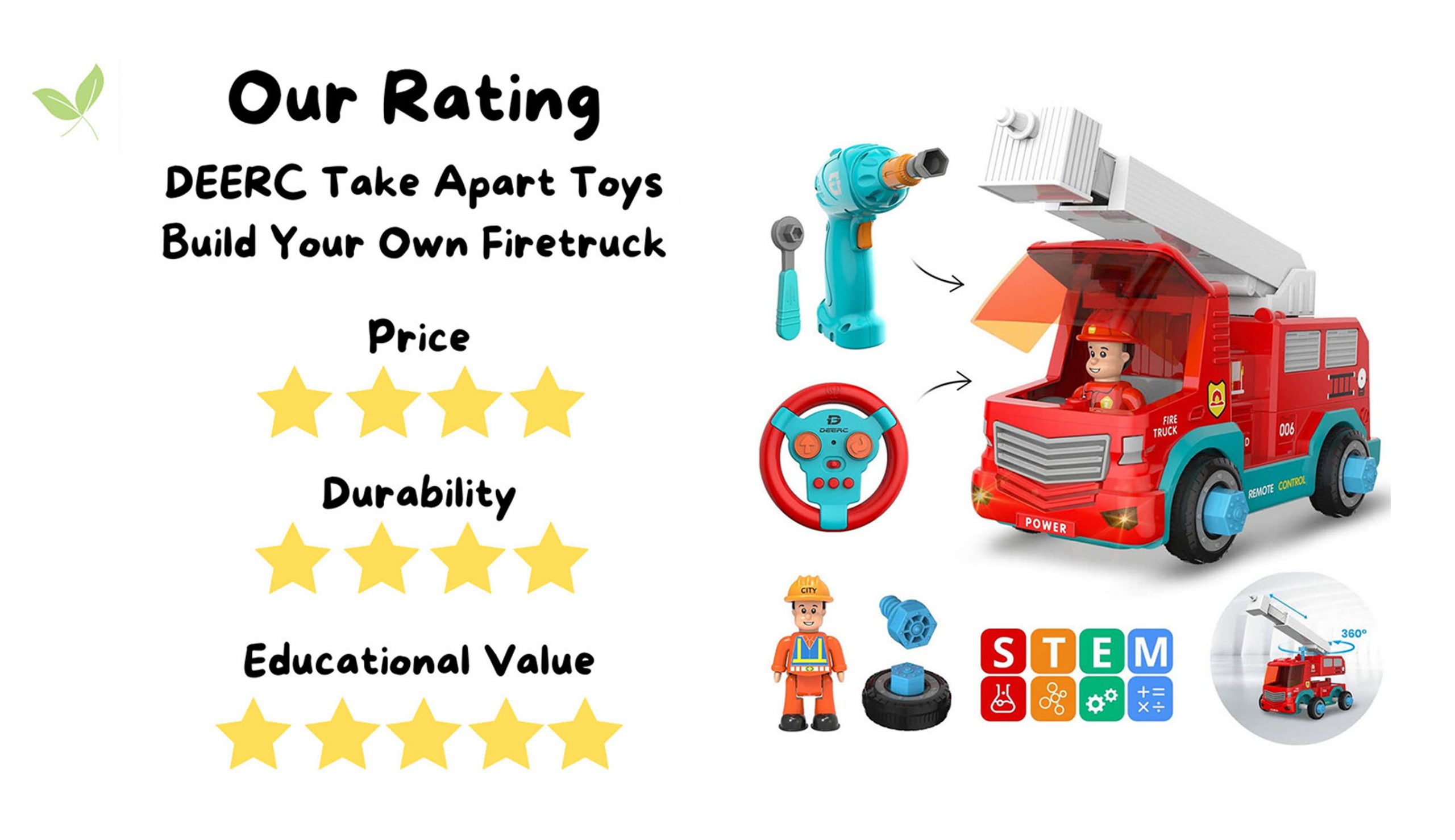 Stuff4Tots DEERC Build Your Own Firetruck Rating