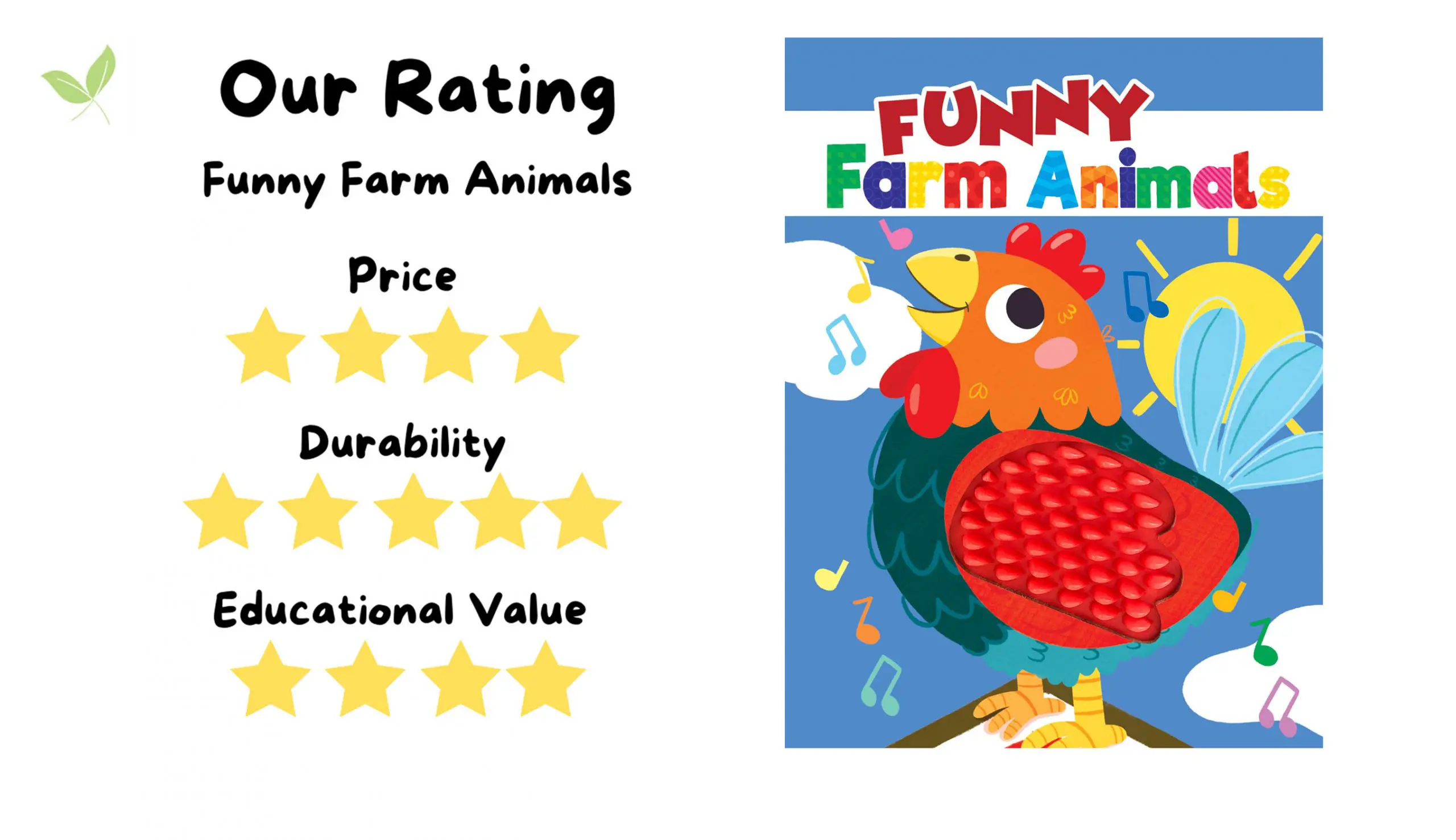 Stuff4Tots Funny Farm Animals Book Rating