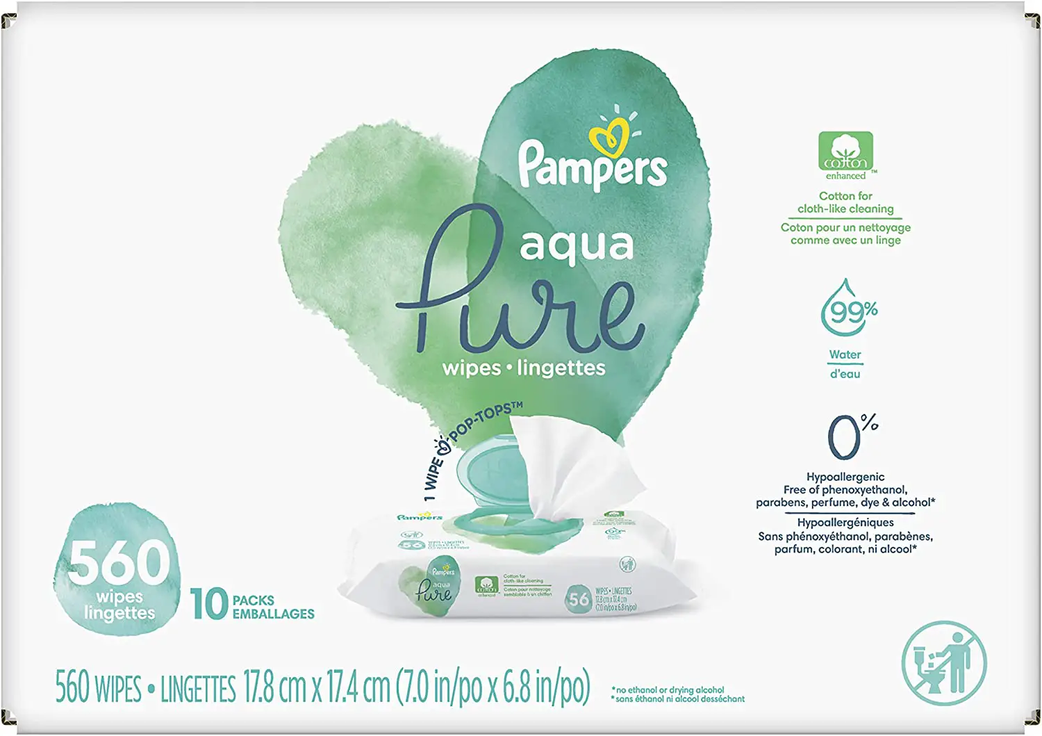 Pampers Aqua Pure Sensitive Water Wipes