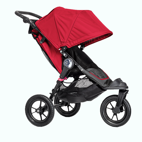 Red Baby Jogger City Elite stroller forward facing