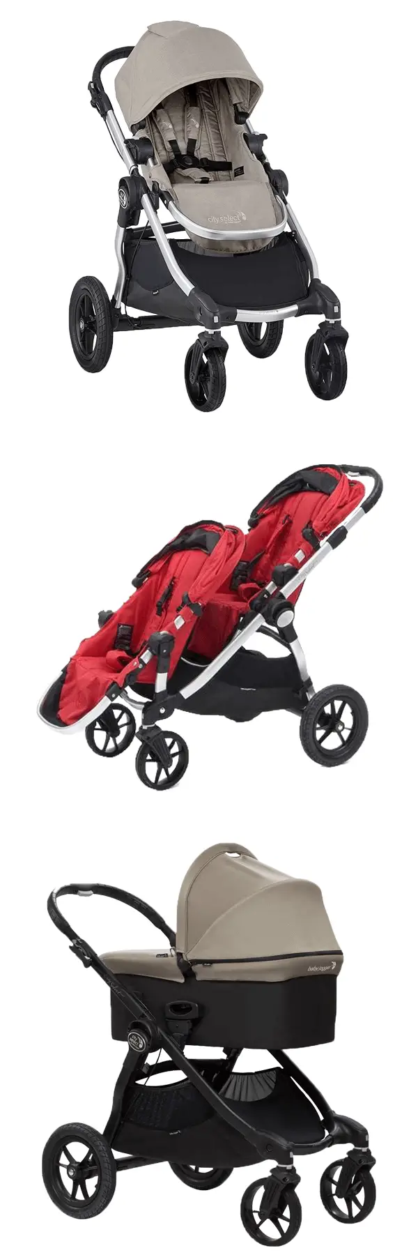 Multiple position configurations of Baby Jogger City Select