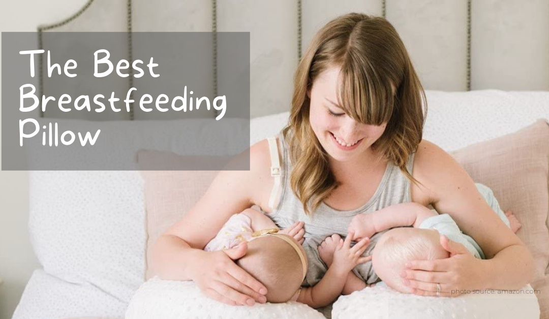 Young mom breastfeeding twin babies