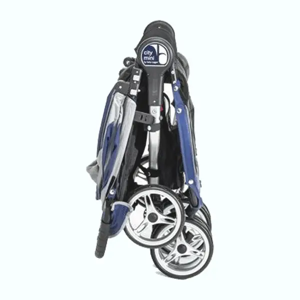 Blue Baby Jogger City Mini Double Stroller