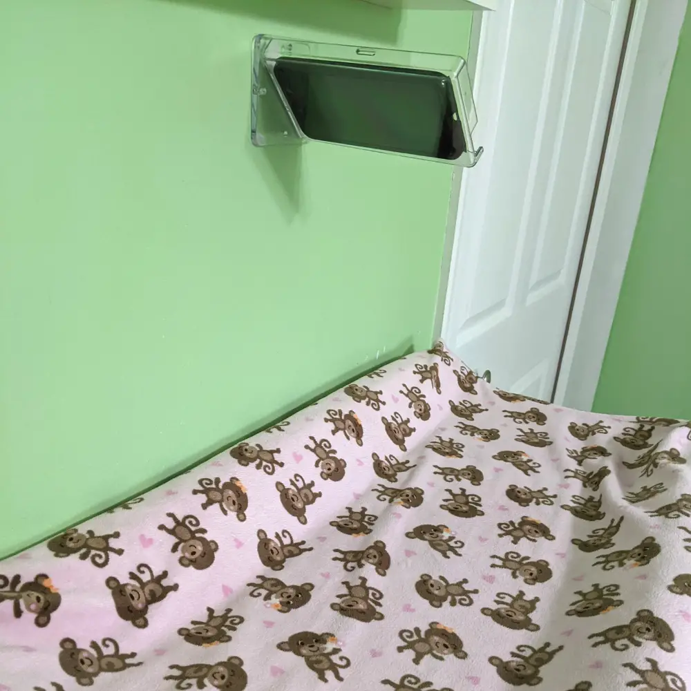 Image of Diapertainment fixed to wall