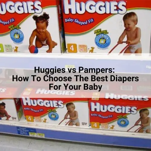 Display of Huggies diaper packs