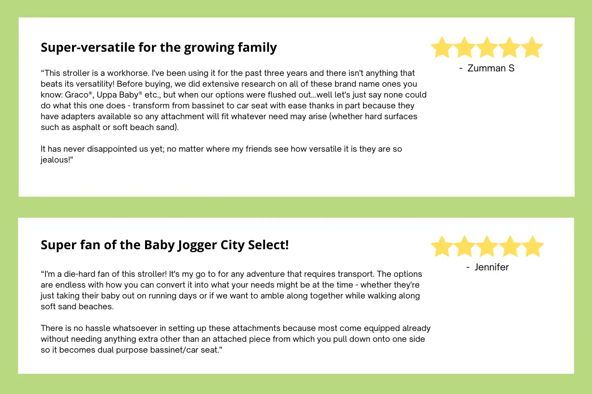 Reviews on Baby Jogger City Select