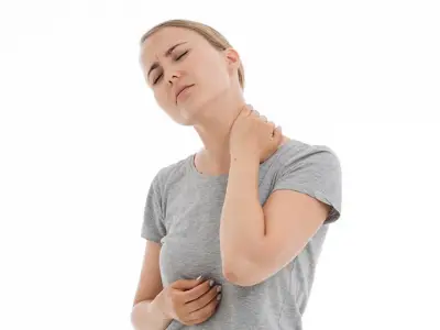 girl with neck pain