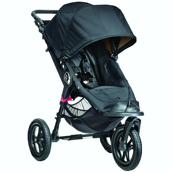 Forward facing Baby Jogger City Elite black stroller