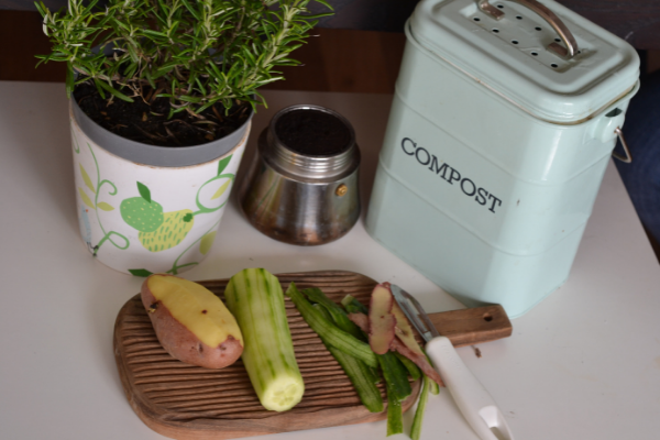 Compost bin and biodegradable waste