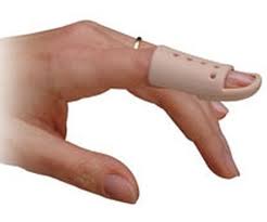 Broken finger with splint